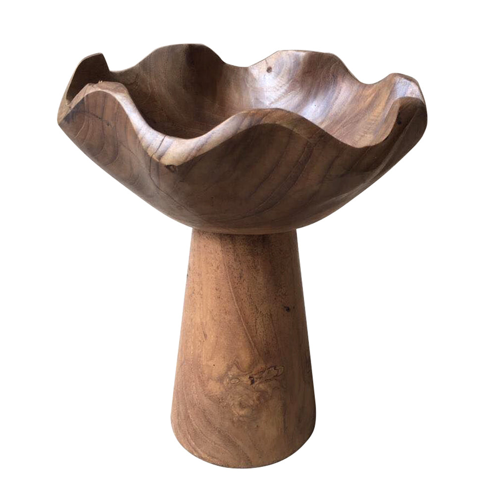  Teak Wood Pedestal Planter、mySite、elrpsem3k