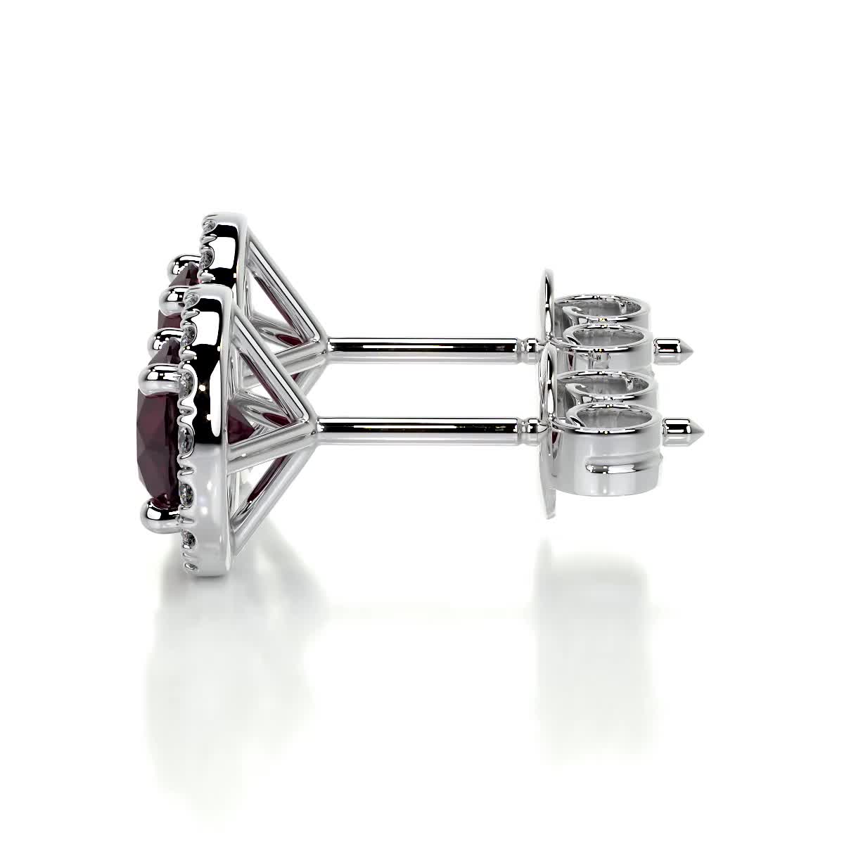 Erica Gemstones & Diamonds Earrings (2.30 Carat) - 18K White Gold、mySite、hinf8tx79