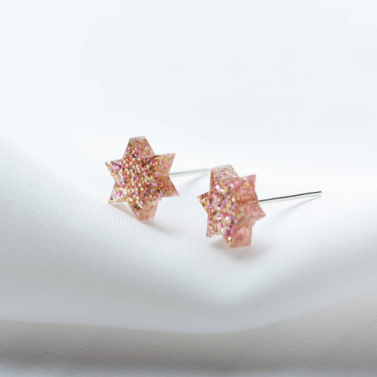 Mini Magen Studs - Rose Gold Glitter、mySite、topwebapps