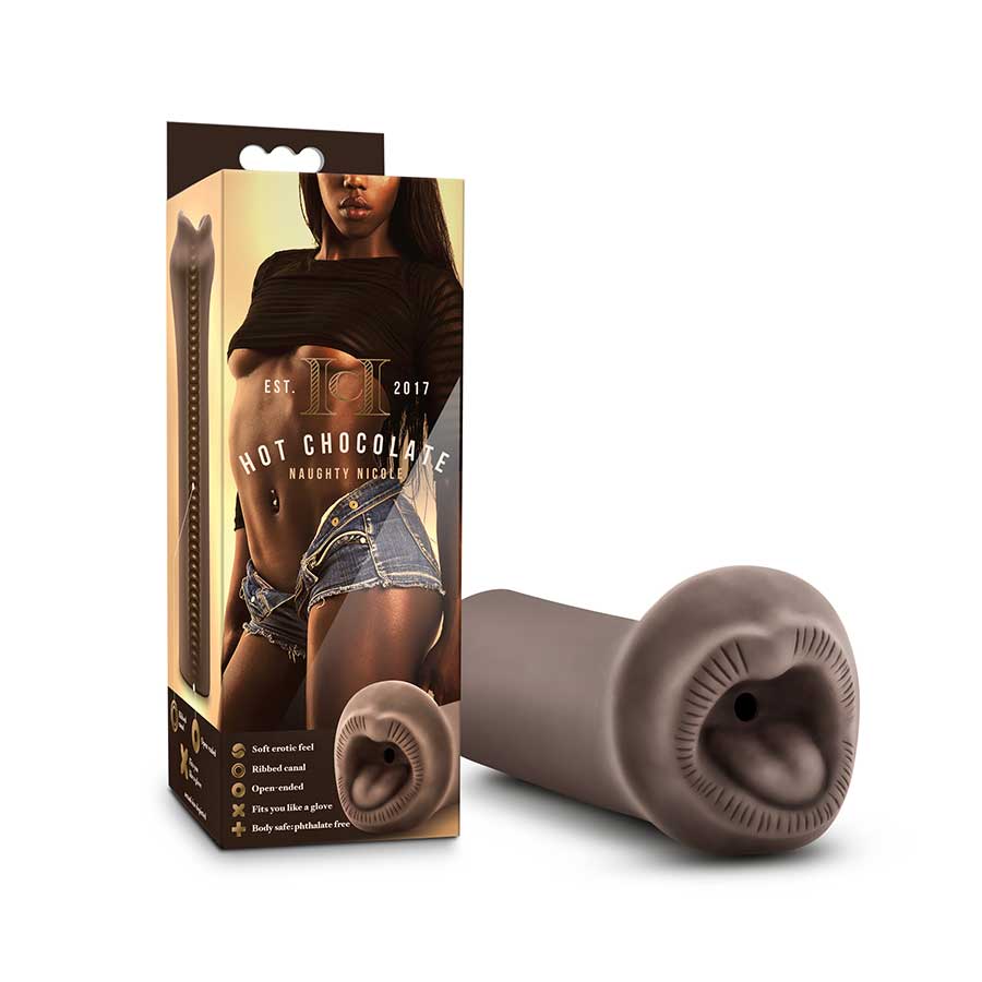 Hot Chocolate Naughty Nicole Black Oral Masturbator by Blush Novelties、mySite、bottomscart
