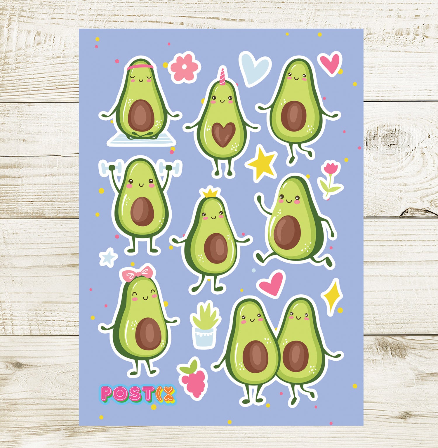  Avocardio Sticker Sheet、mySite、ghnorth
