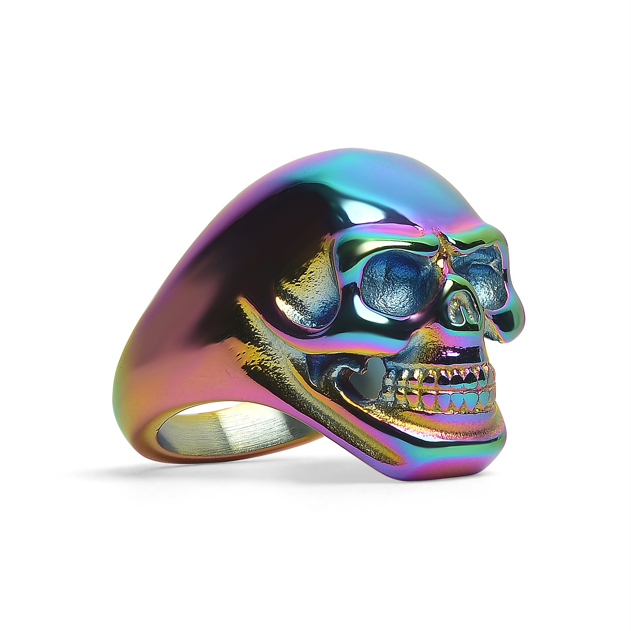 Stainless Steel Rainbow Skull Ring / SCR4044、mySite、dreamappss