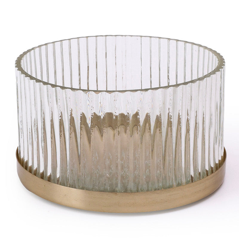 Glass Tealight Candle Holder | Clear & Gold、mySite、camillekostekn