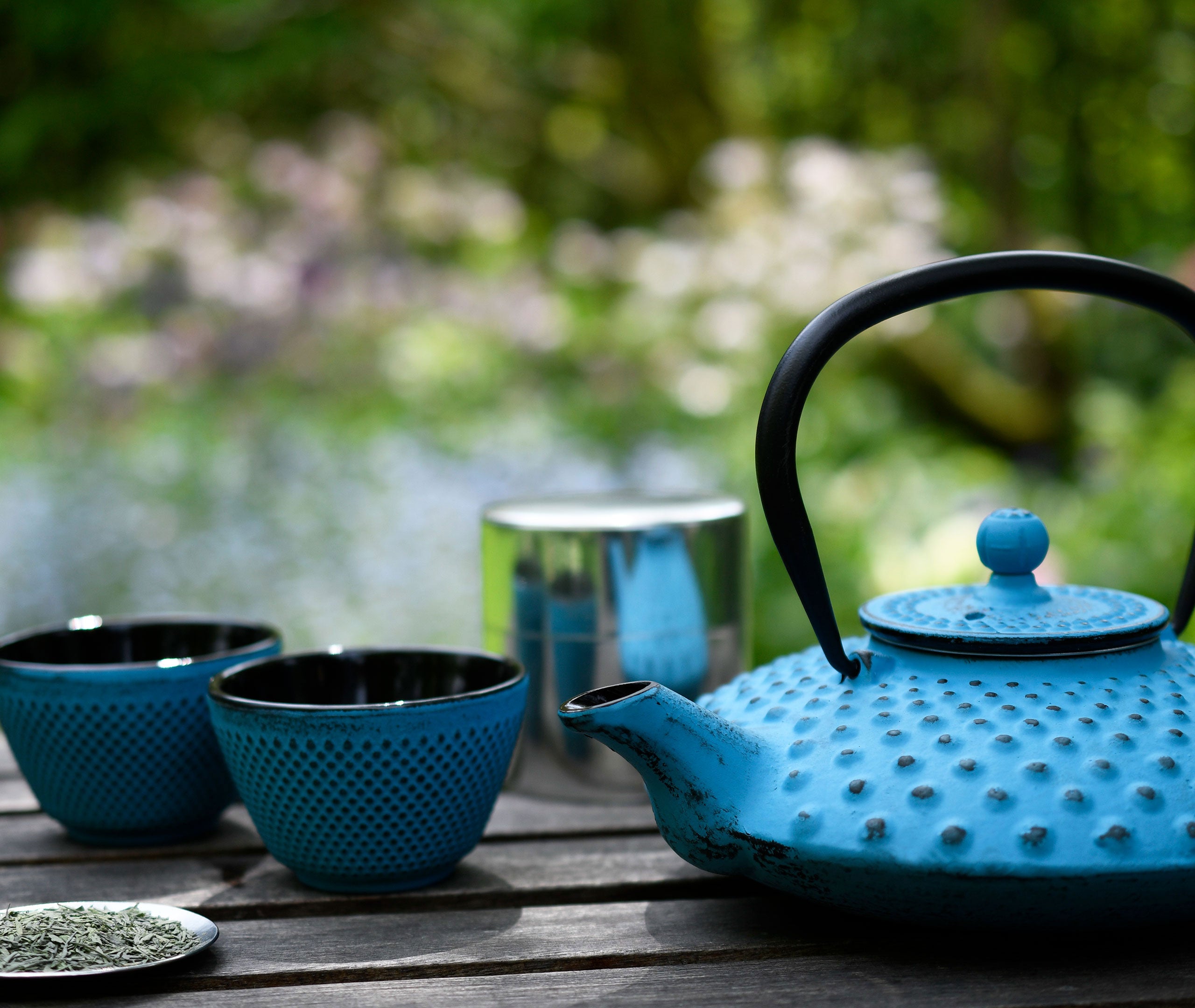 Cast Iron Teapot Kambin 800ml - Blue、mySite、topwebapps
