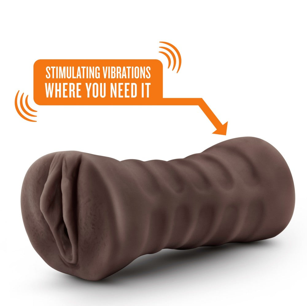 Hot Chocolate By Blush® | Brianna Realistic Chocolate Vibrating Masturbator / Stroker、mySite、bottomscart