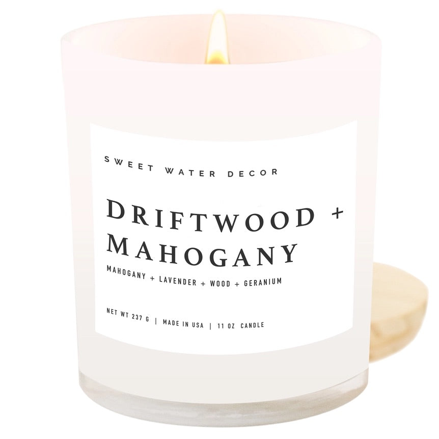Driftwood and Mahogany 11 oz Soy Candle、mySite、g9winljtr
