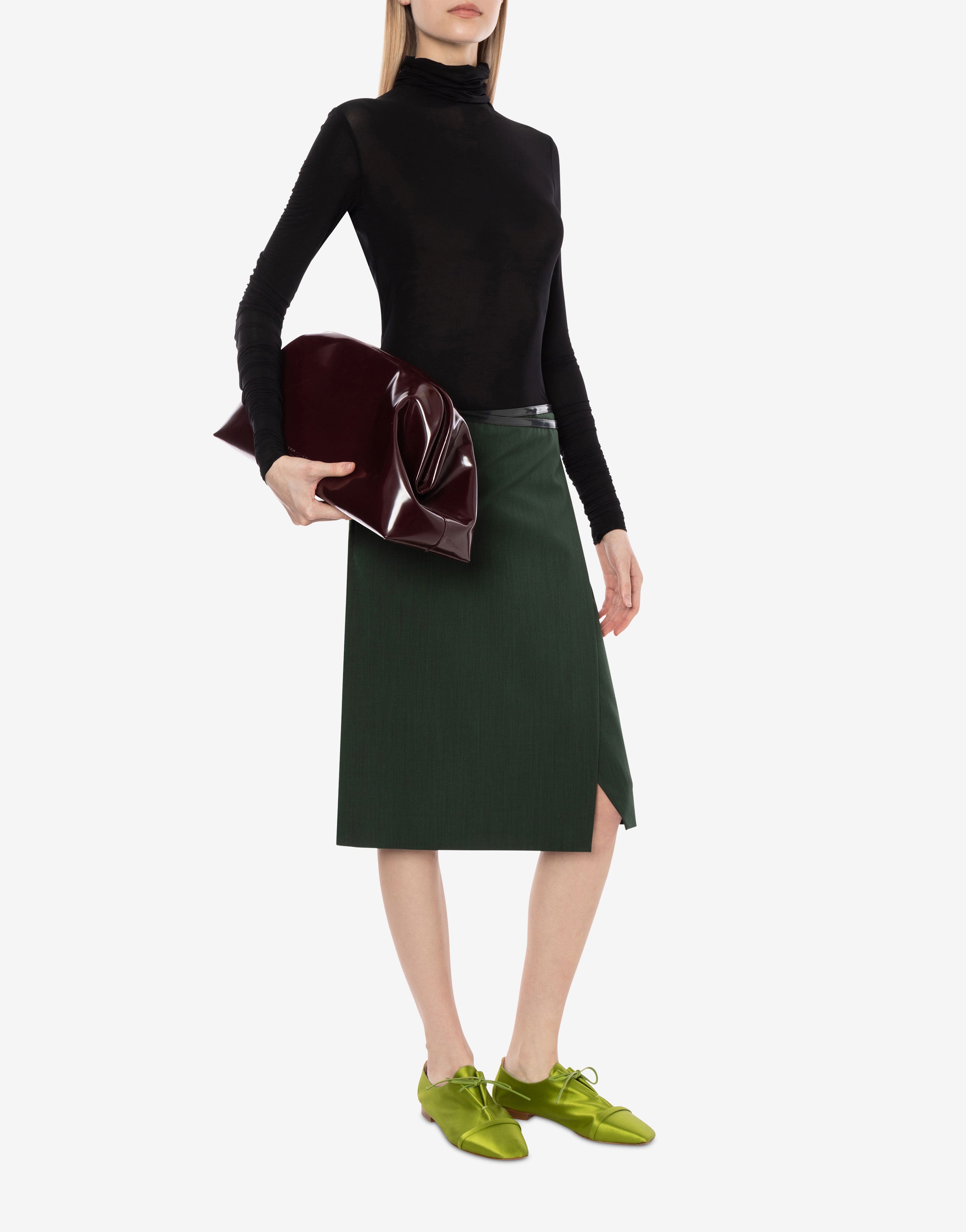 Maglia a collo alto in jersey leggero、mySite、aoinhome