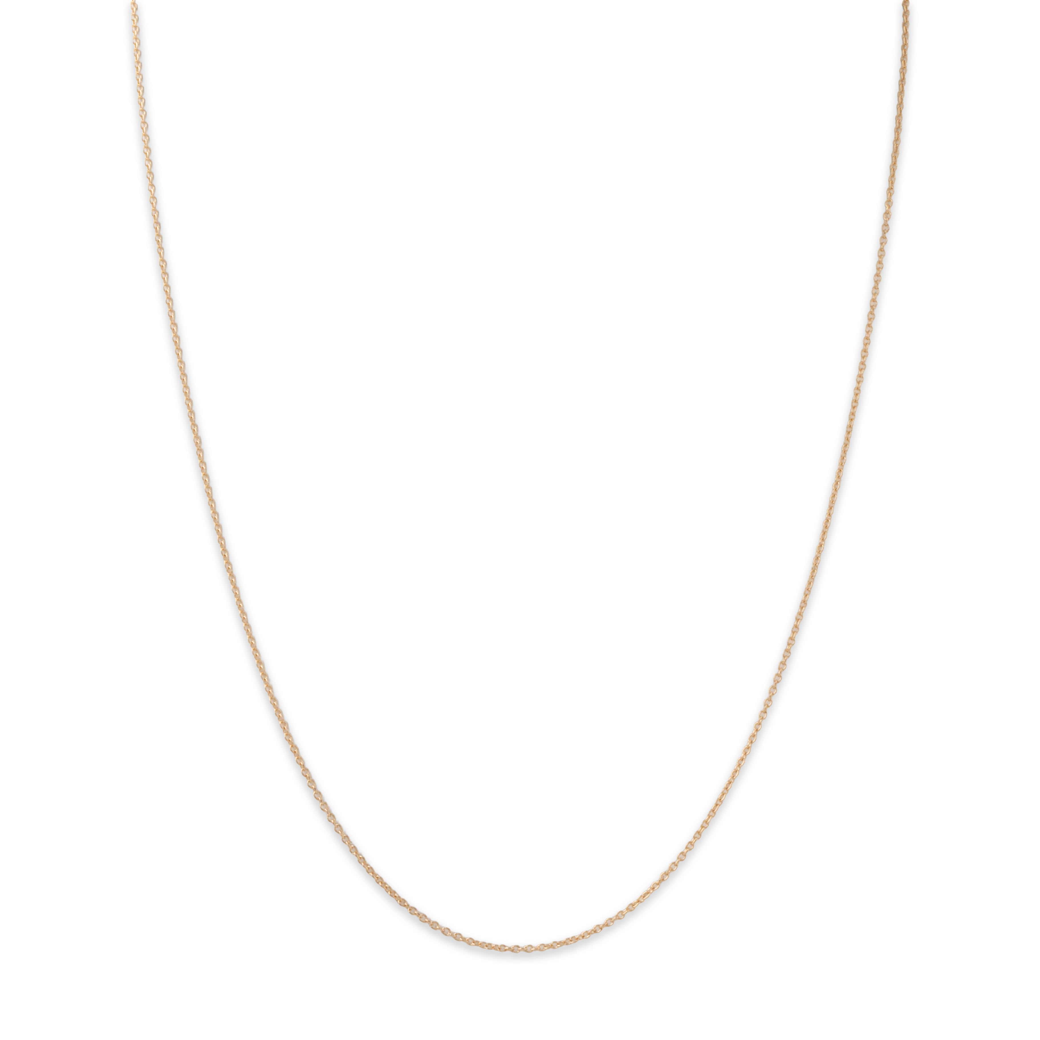 Estate 14k Yellow Gold Cable Chain Necklace 16-18、mySite、hinf8tx79