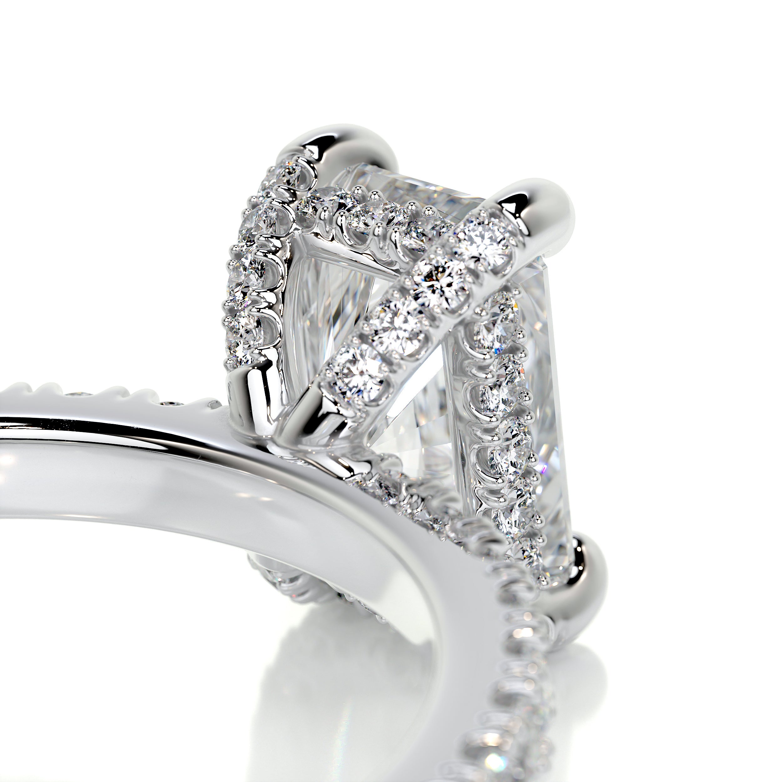 Deborah Elongated Diamond Engagement Ring -18K White Gold、mySite、hinf8tx79