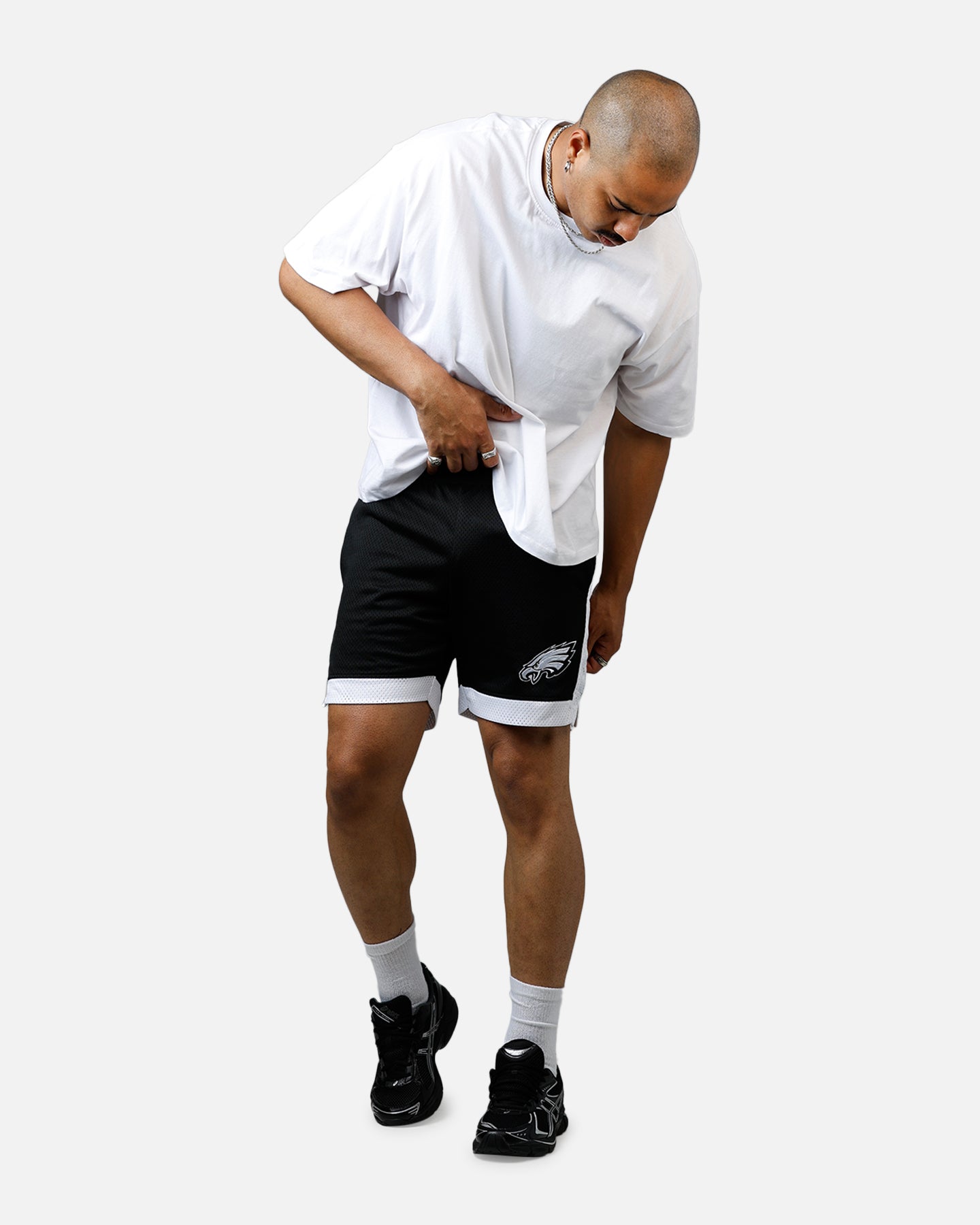 New Era Philadelphia Eagles Sport Class Shorts Black/White、mySite、zt4zffjzw