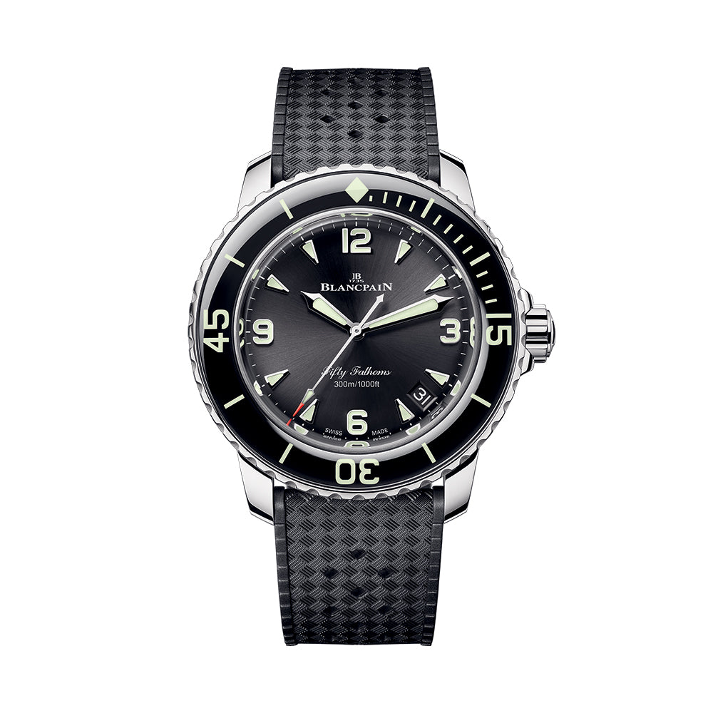  Fifty Fathoms Automatique Steel 42mm - Black on Rubber Strap