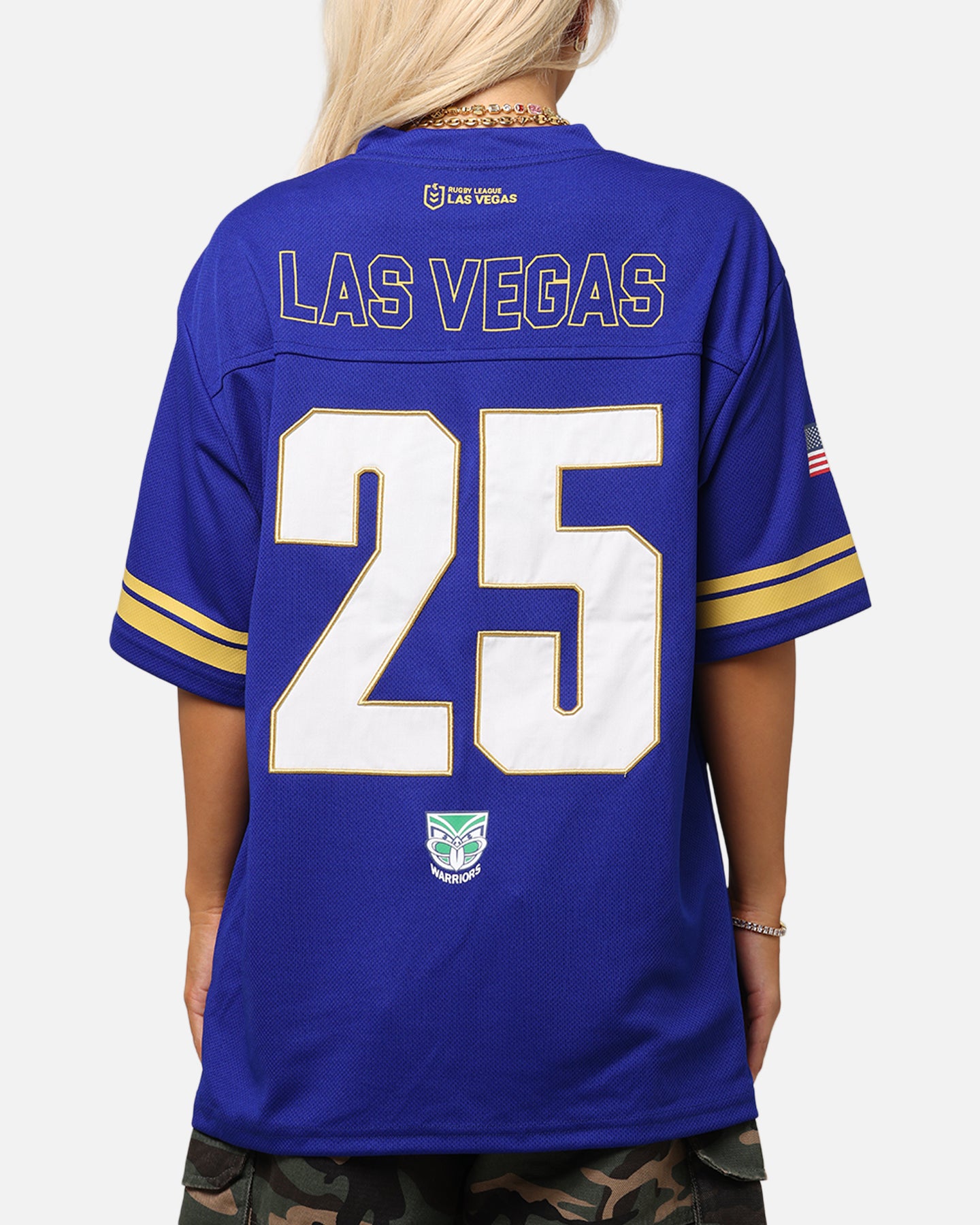 Bleacher Athletic New Zealand Warriors NRL 2025 Las Vegas Round Grid Iron T-Shirt Official Team Colour、mySite、zt4zffjzw