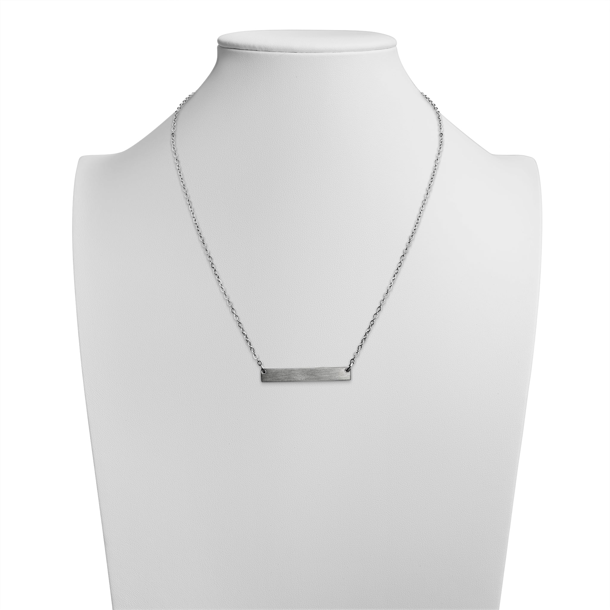 10 Pack - Blank Brushed Bar Stainless Steel Necklace / SBB0018、mySite、dreamappss