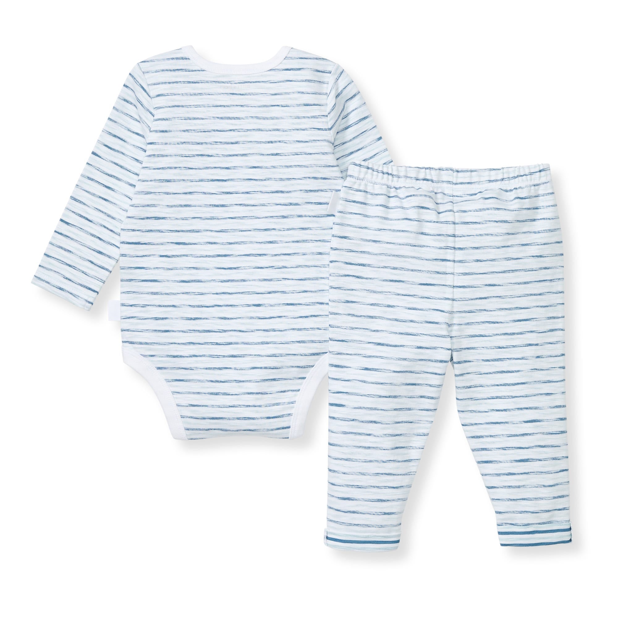 Slub Stripe Baby Boy Bodysuit Set、mySite、g9winljtr