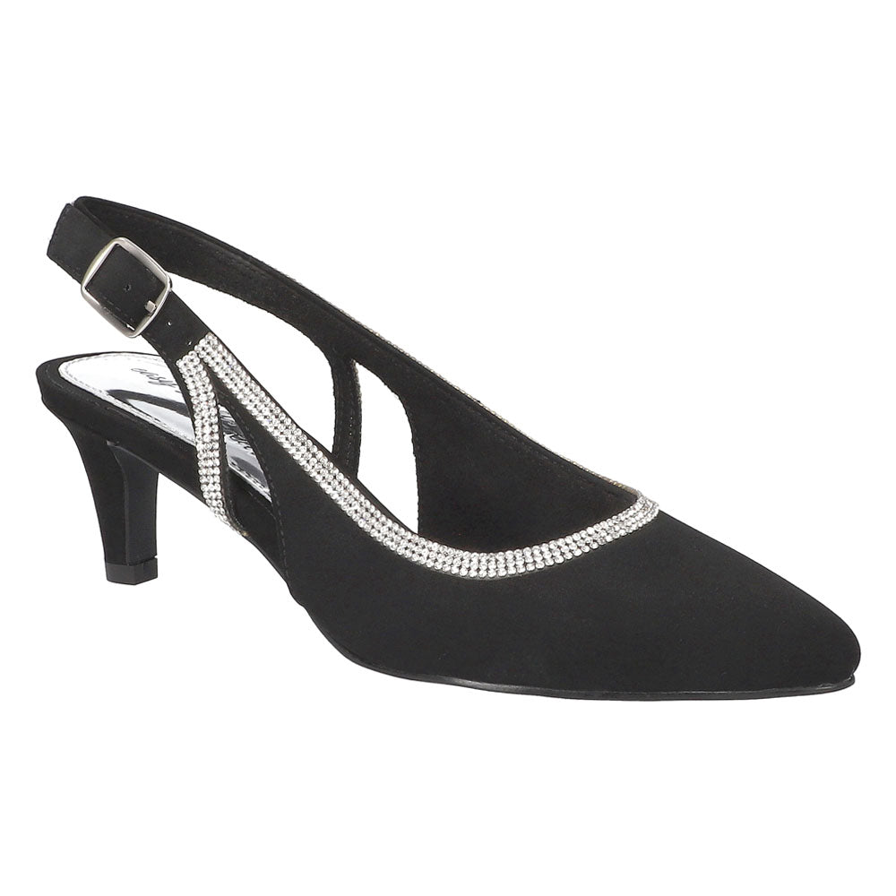 Glisten Rhinestone Pointed Toe Slingback Pumps、mySite、gtrtttuynbv