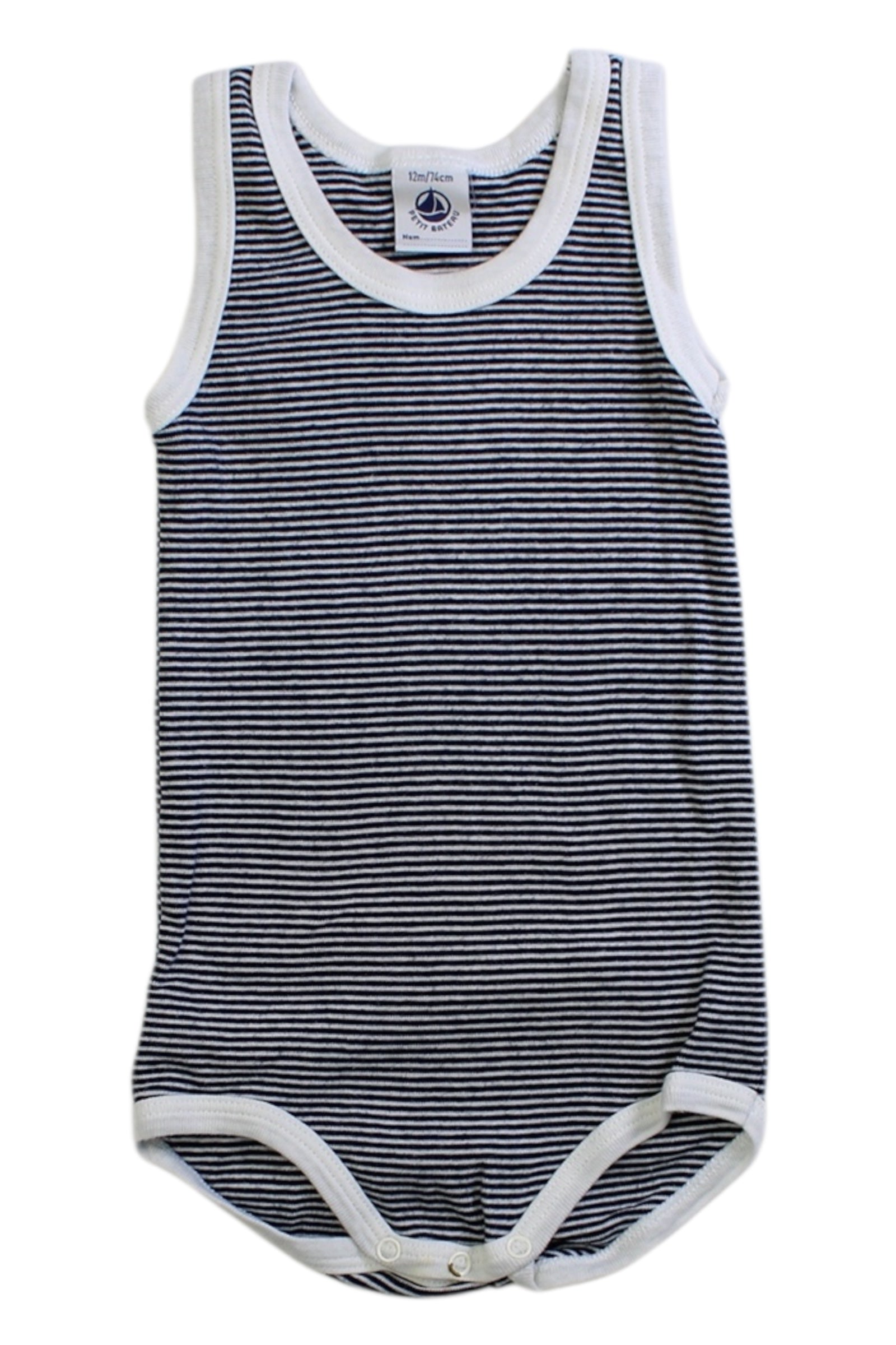 Petit Bateau Sleeveless Striped Bodysuit 6-12M、mySite、g9winljtr