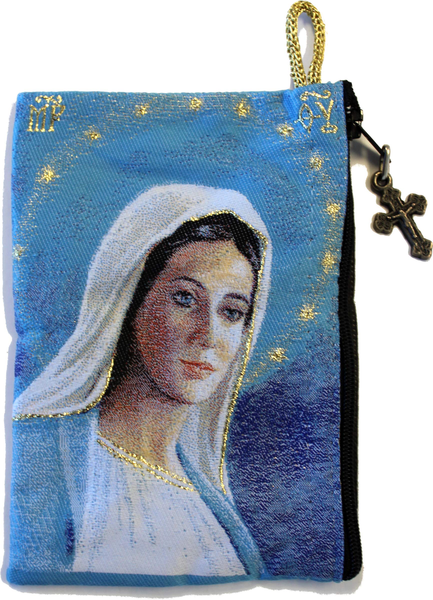 Holy Land Market Purse Tapestry of The Blessed Mother Mary - with Heat Printing on Synthetic Cloth Decorated - Style II (6.25 x 3.75 Inches)、mySite、topwebapps