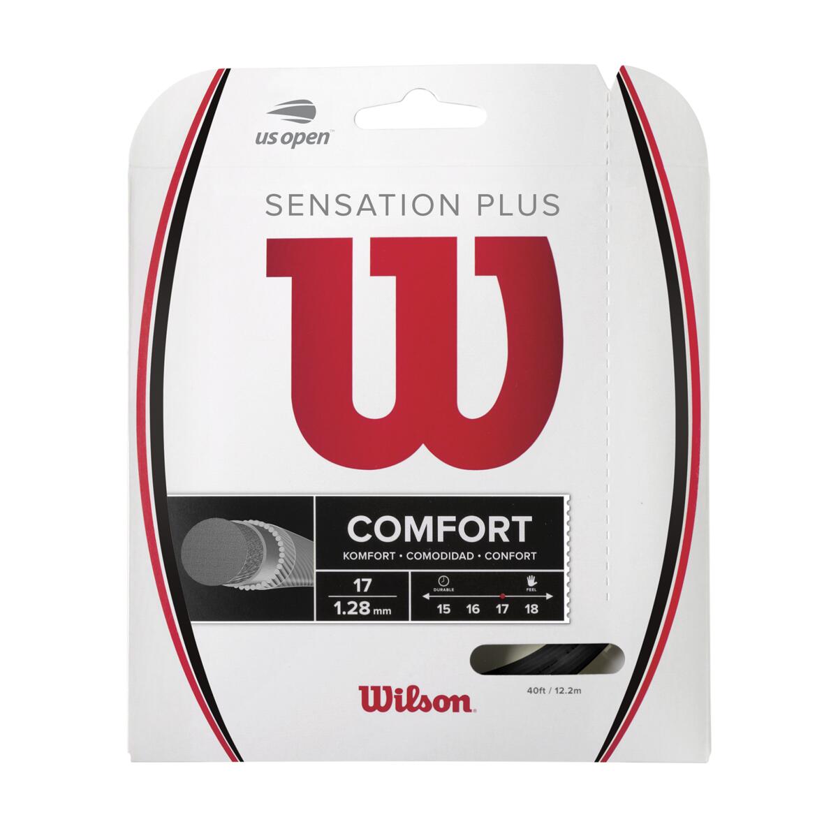 Wilson Sensation Plus 17/1.28 Tennis String (Black)
