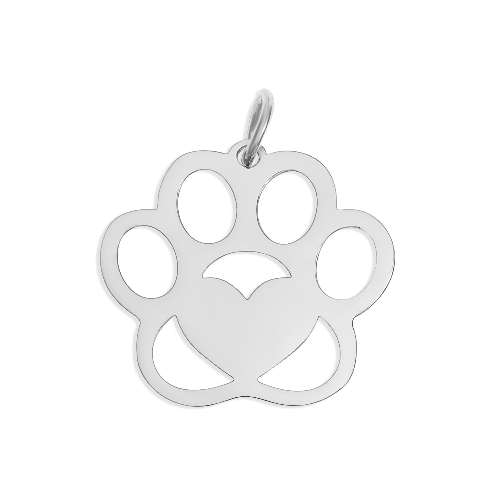 18K Gold PVD Stainless Steel Blank Paw Print Pet Tag / PDL0140、mySite、dreamappss