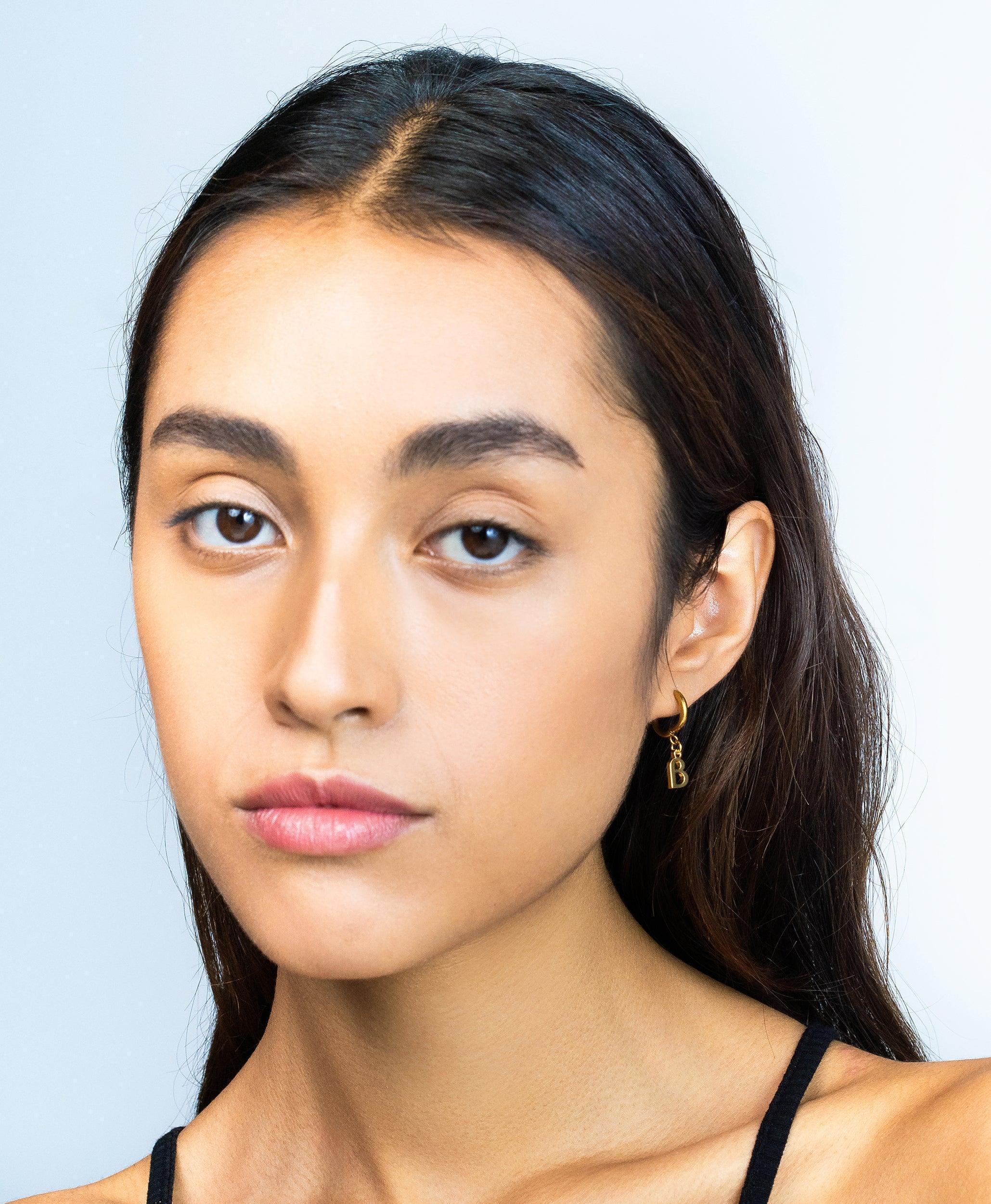 Signature Letter Hoops 18ct Gold Vermeil、mySite、botmansion