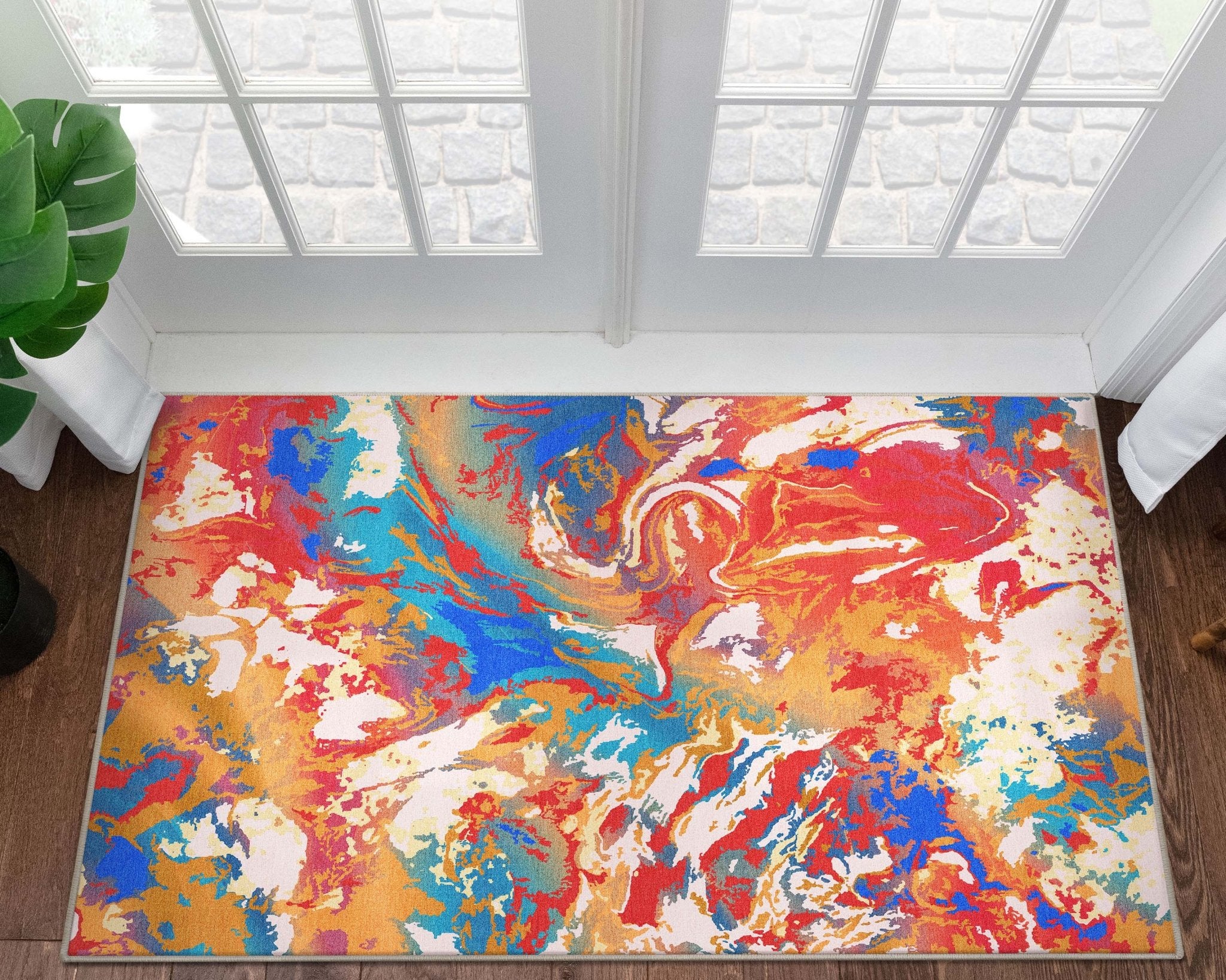 Dunes Abstract Marble Flatweave Rug、mySite、gigharbornorthrealestate