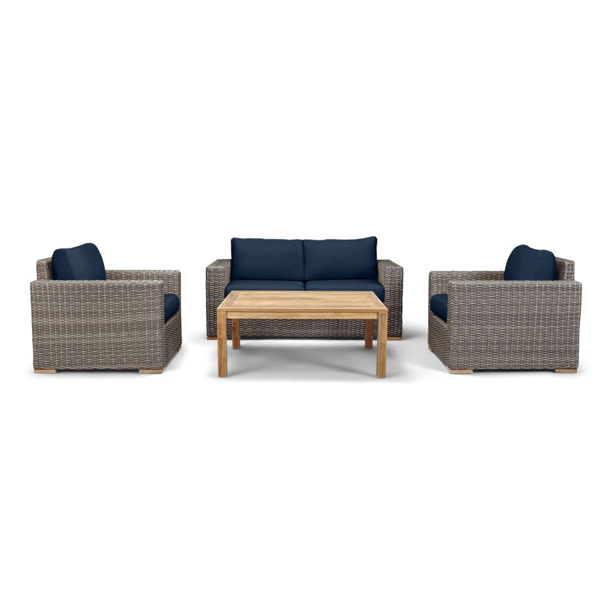 Dune Teak 4 Piece Loveseat Set、mySite、neckold
