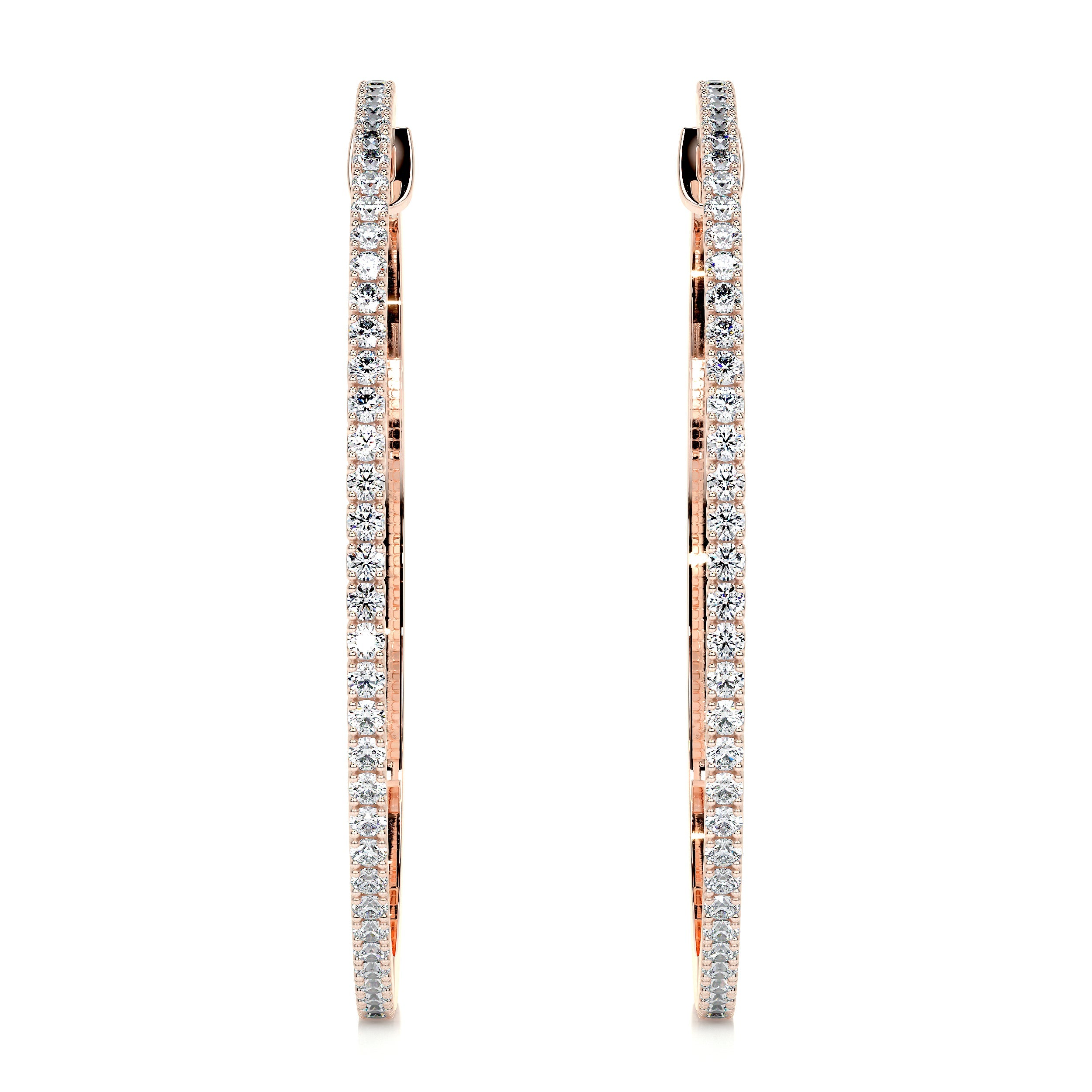 Cali Hoop Lab Grown Diamond Earrings (0.6 Carat) -14K Rose Gold、mySite、hinf8tx79