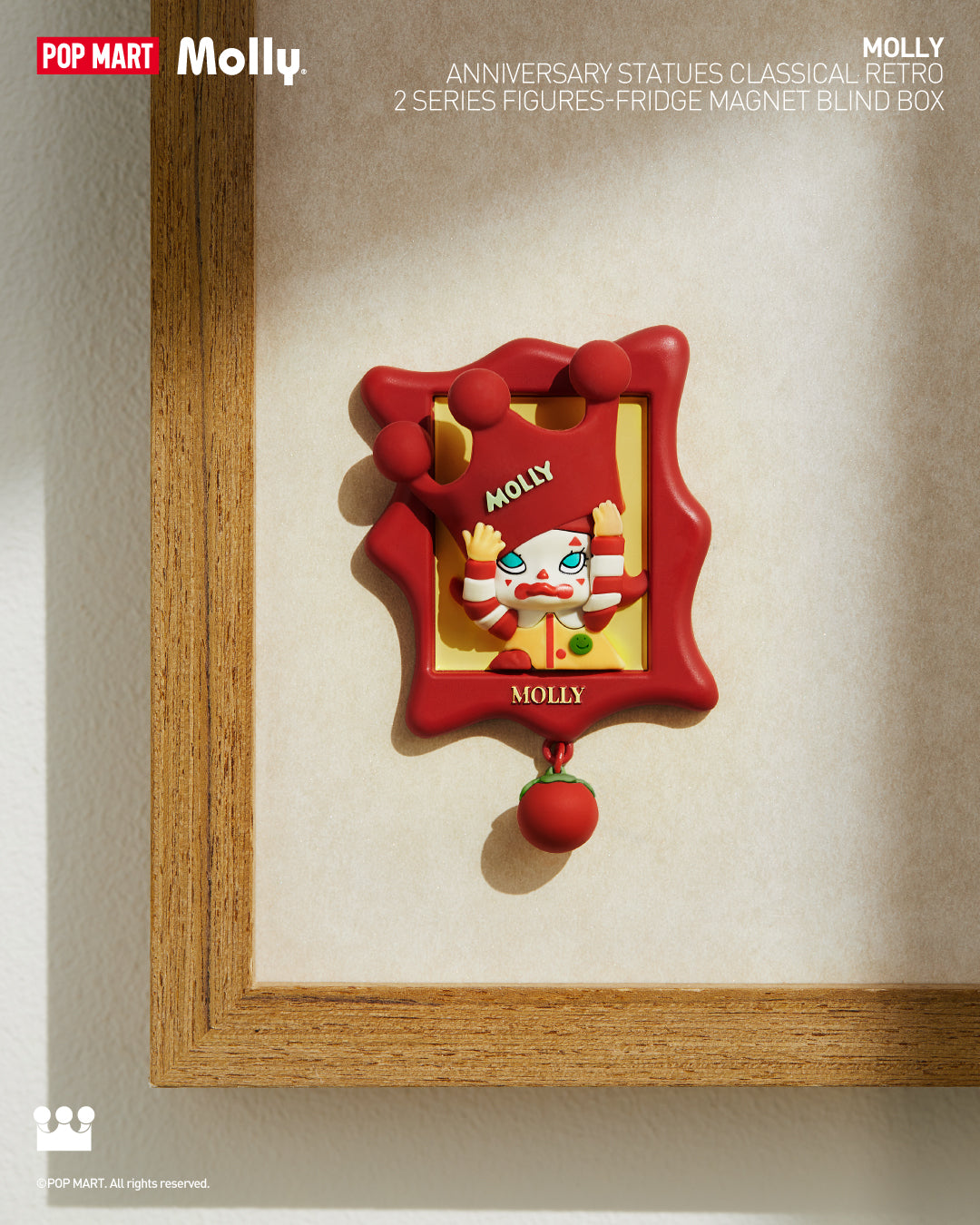  POP MART MOLLY Anniversary Statues Classical Retro 2 Series-Fridge Magnet Blind Box、mySite、greenlandpopulation