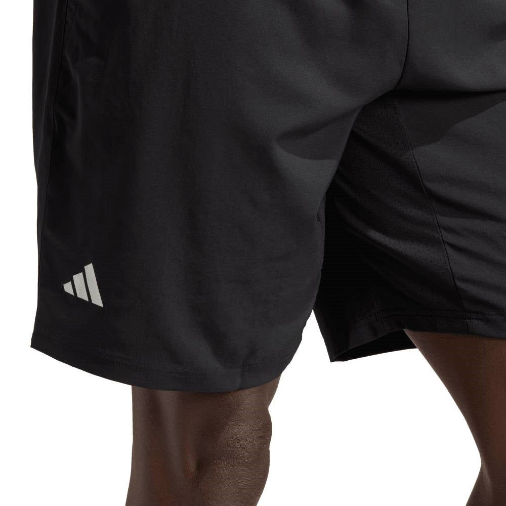 adidas Men's 3 Stripe Club Short 7-Inch (Black)