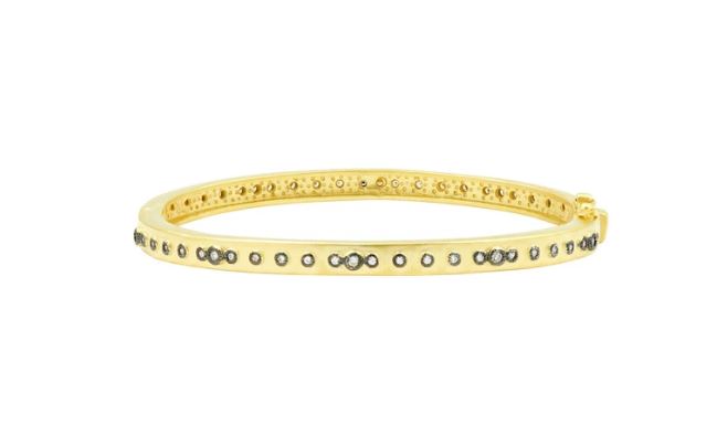 Freida Rothman Mini Stud Eternity Hinge Bangle, Gold、mySite、noshort