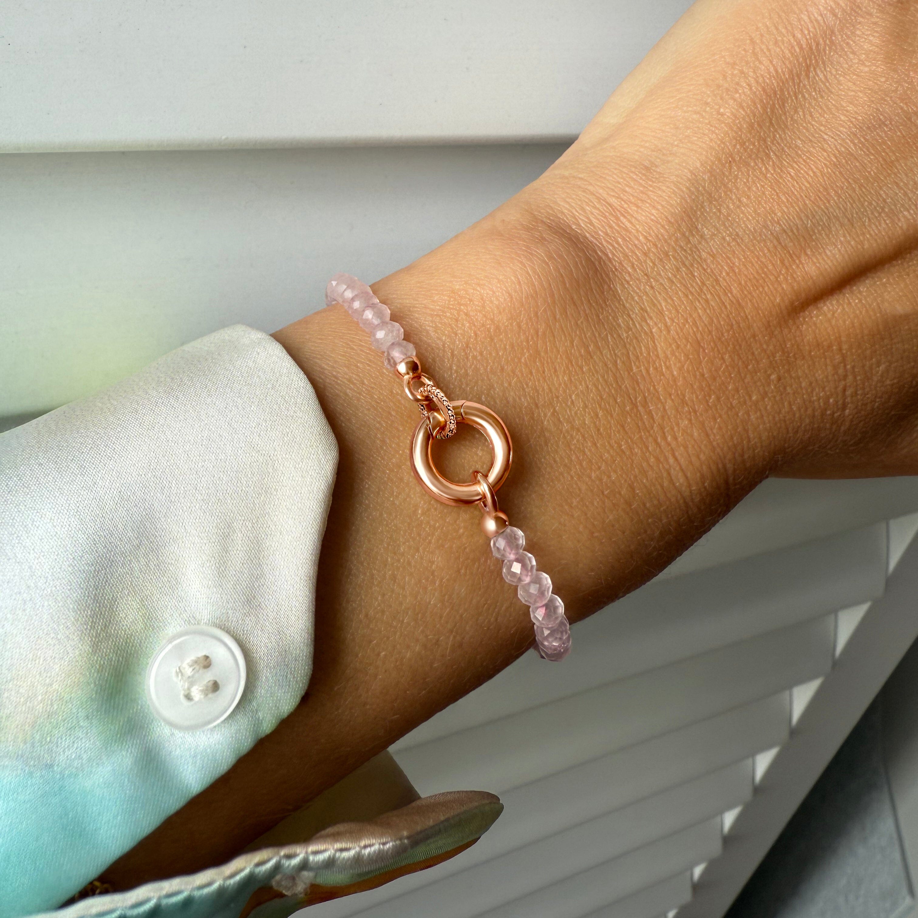 Rose Quartz Beads Bracelet - Spirit Link Dotted、mySite、hinf8tx79