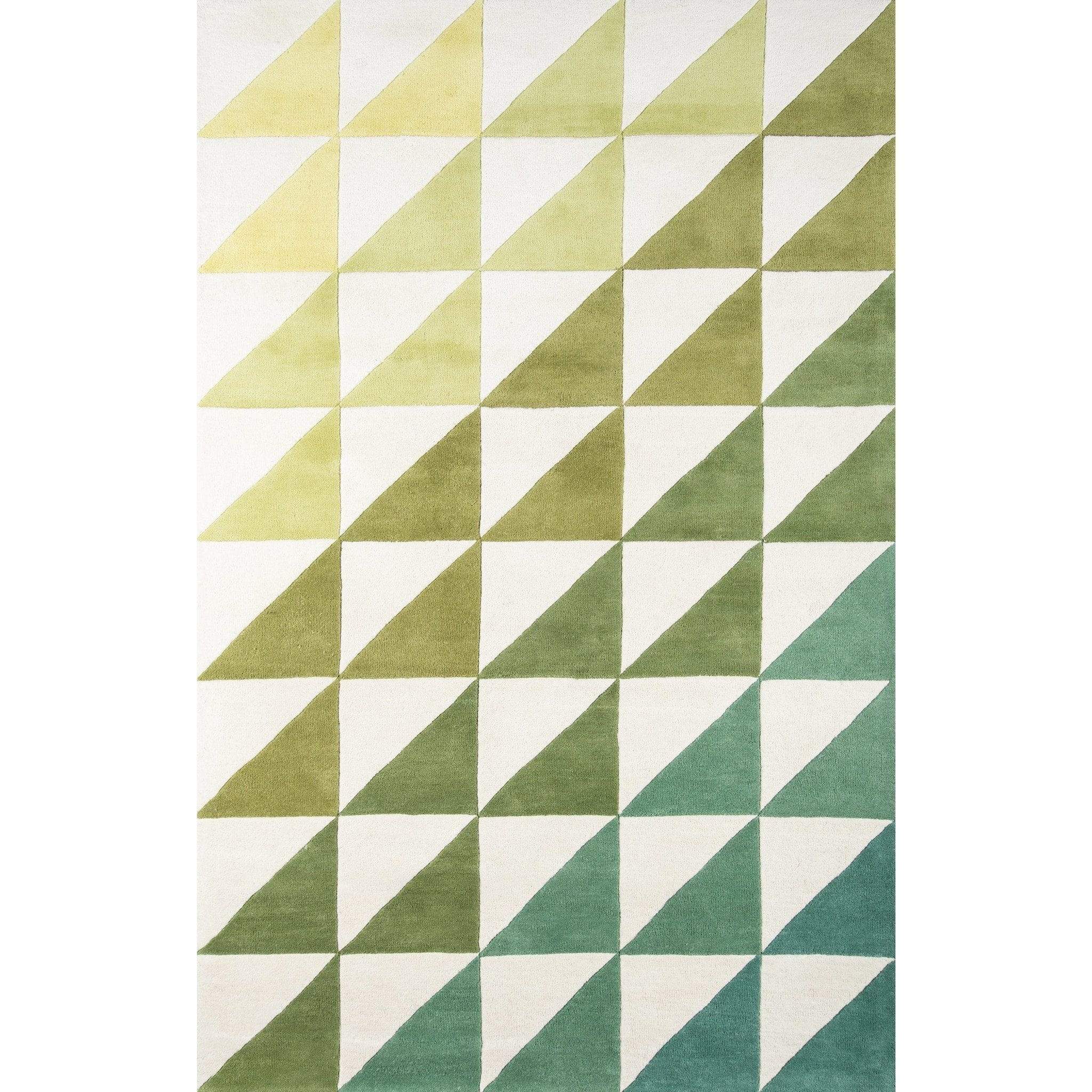 Novogratz Delmar Agatha Side Triangle Lime Area Rug、mySite、gigharbornorthrealestate