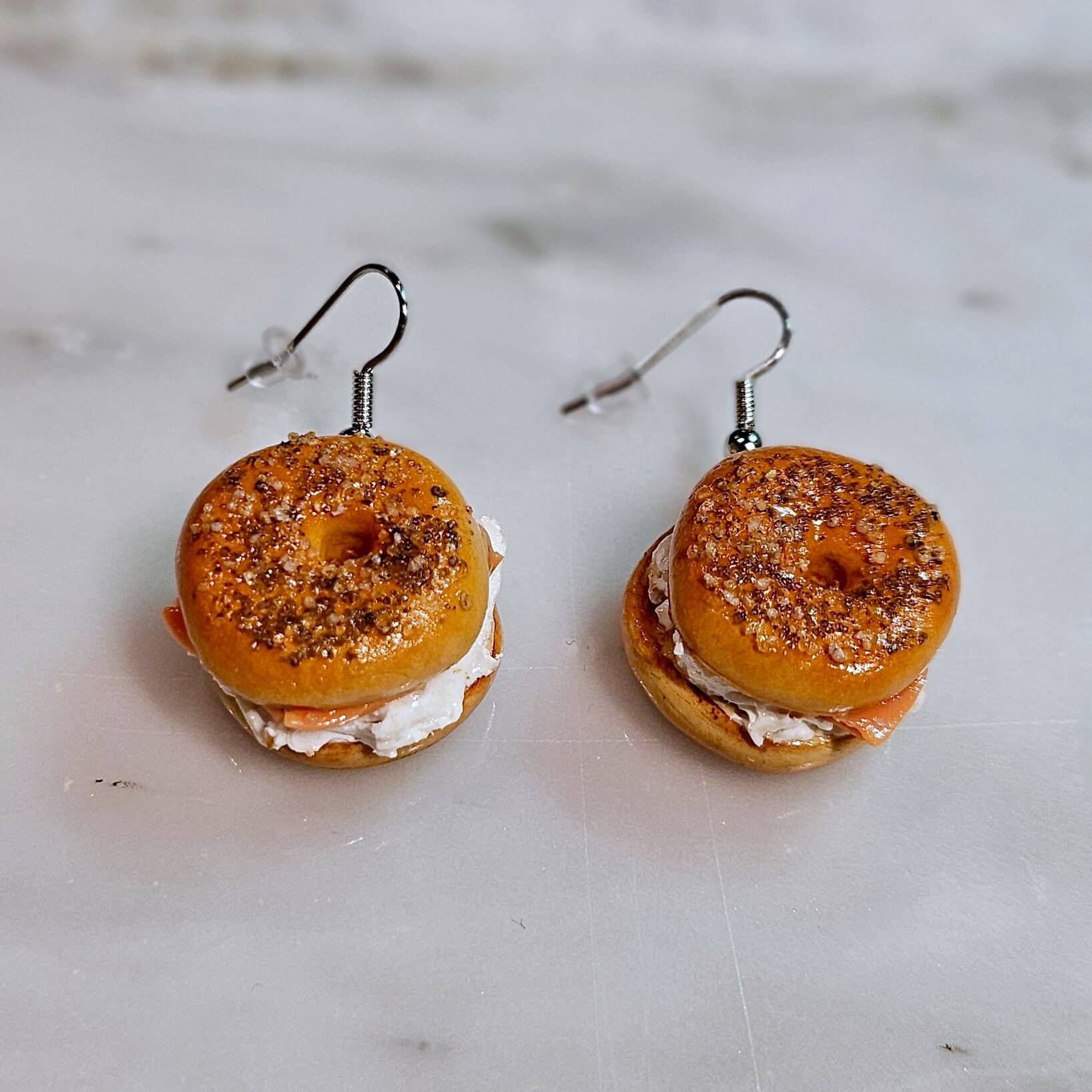 Bagel with Lox and Cream Cheese Earrings、mySite、topwebapps