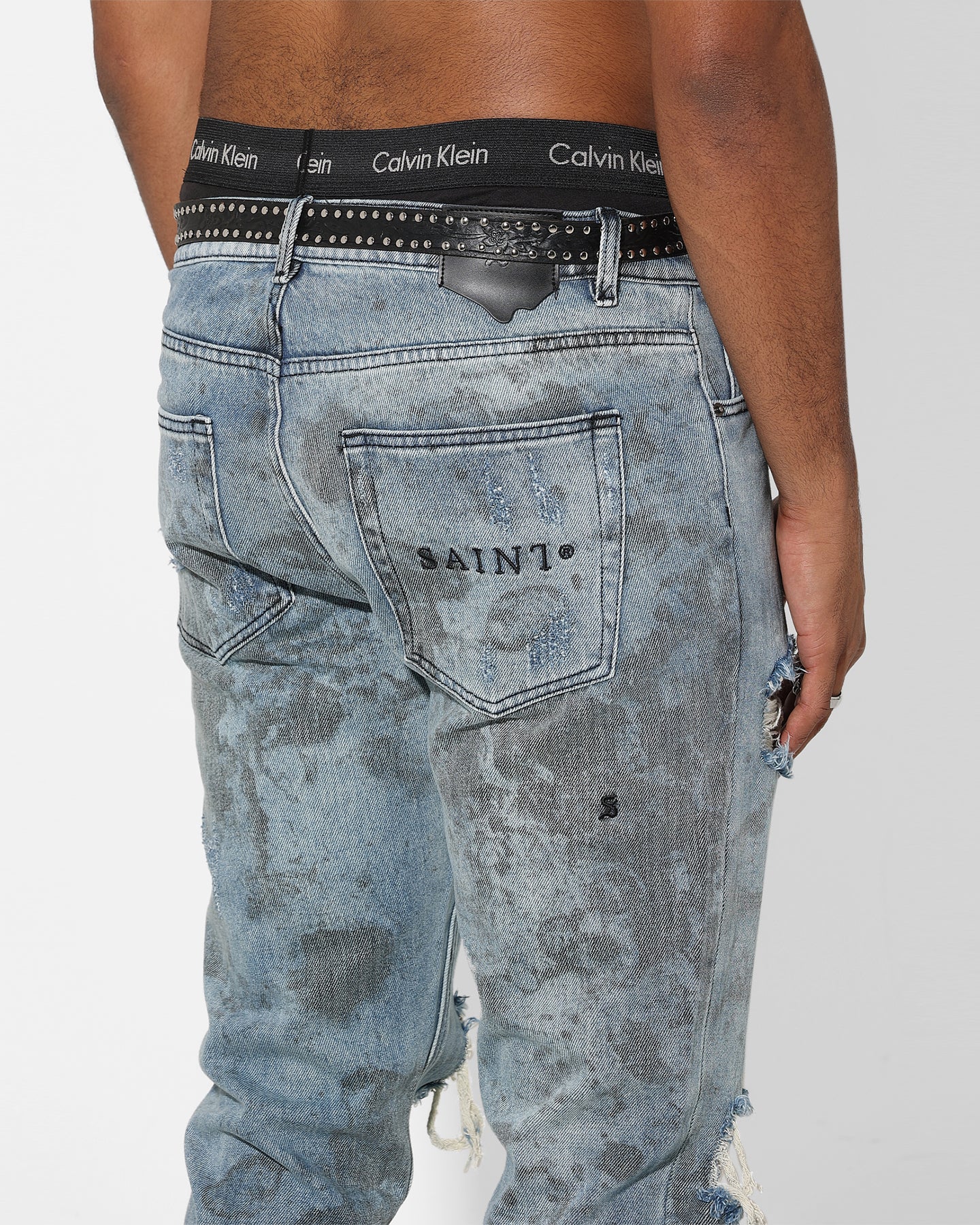 Saint Morta Acid Destroyer Jeans Blue/Black、mySite、zt4zffjzw