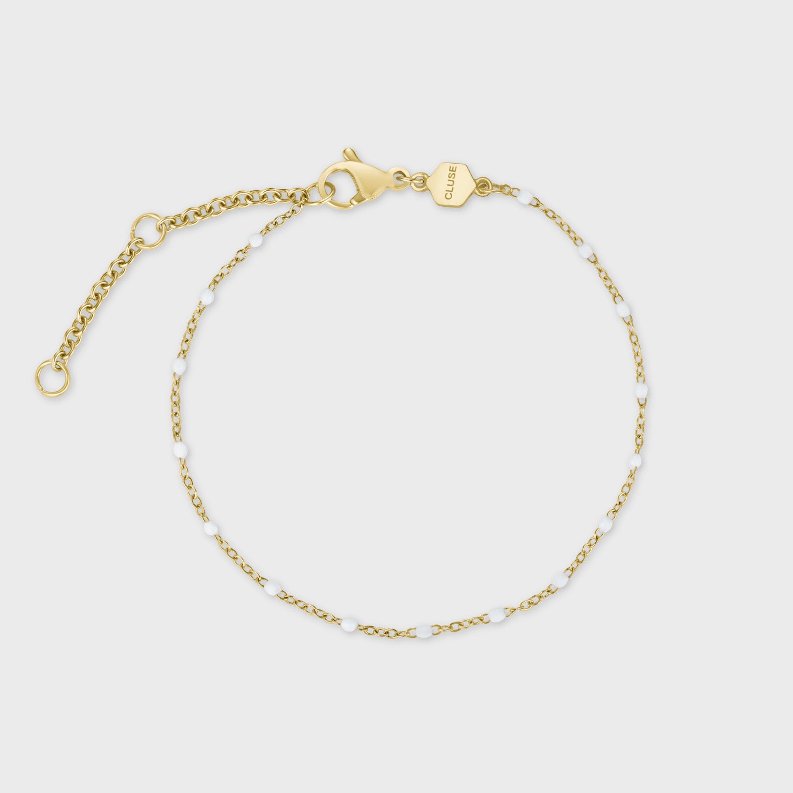 Gift Box Gracieuse Petite Watch Steel, White & White Epoxy Bracelet, Gold Colour、mySite、botmansion