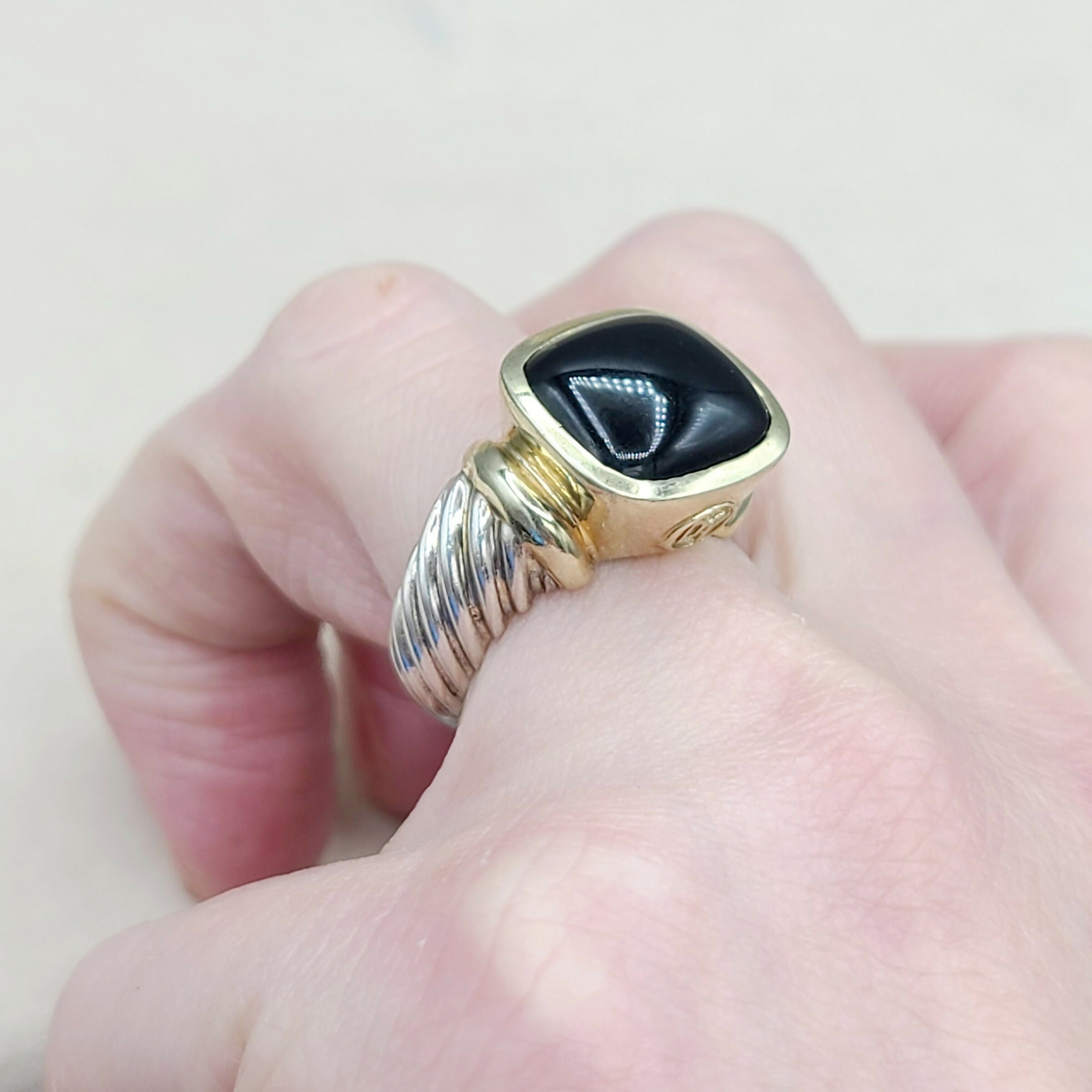 David Yurman Large Noblesse Ring Black Onyx & Gold、mySite、hinf8tx79