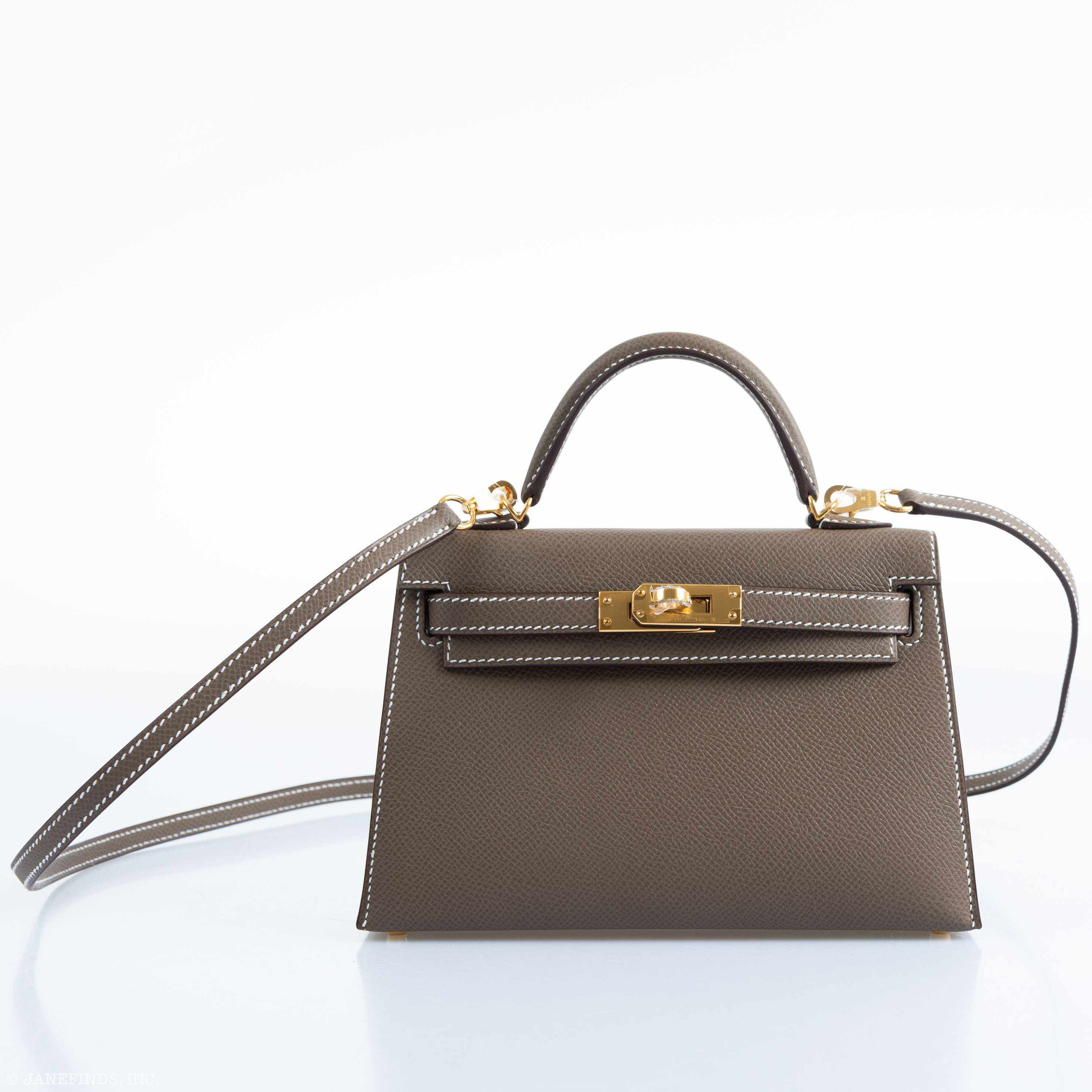 Hermès Kelly 20 Mini II Sellier Etoupe Epsom Gold Hardware、mySite、garminoutage.com