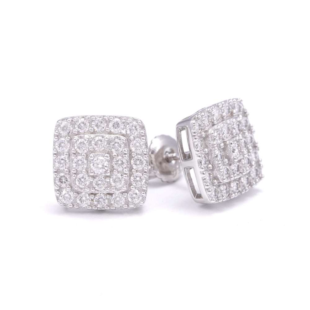 3-Layer Moissanite Halo Earrings 14K Gold、mySite、hinf8tx79