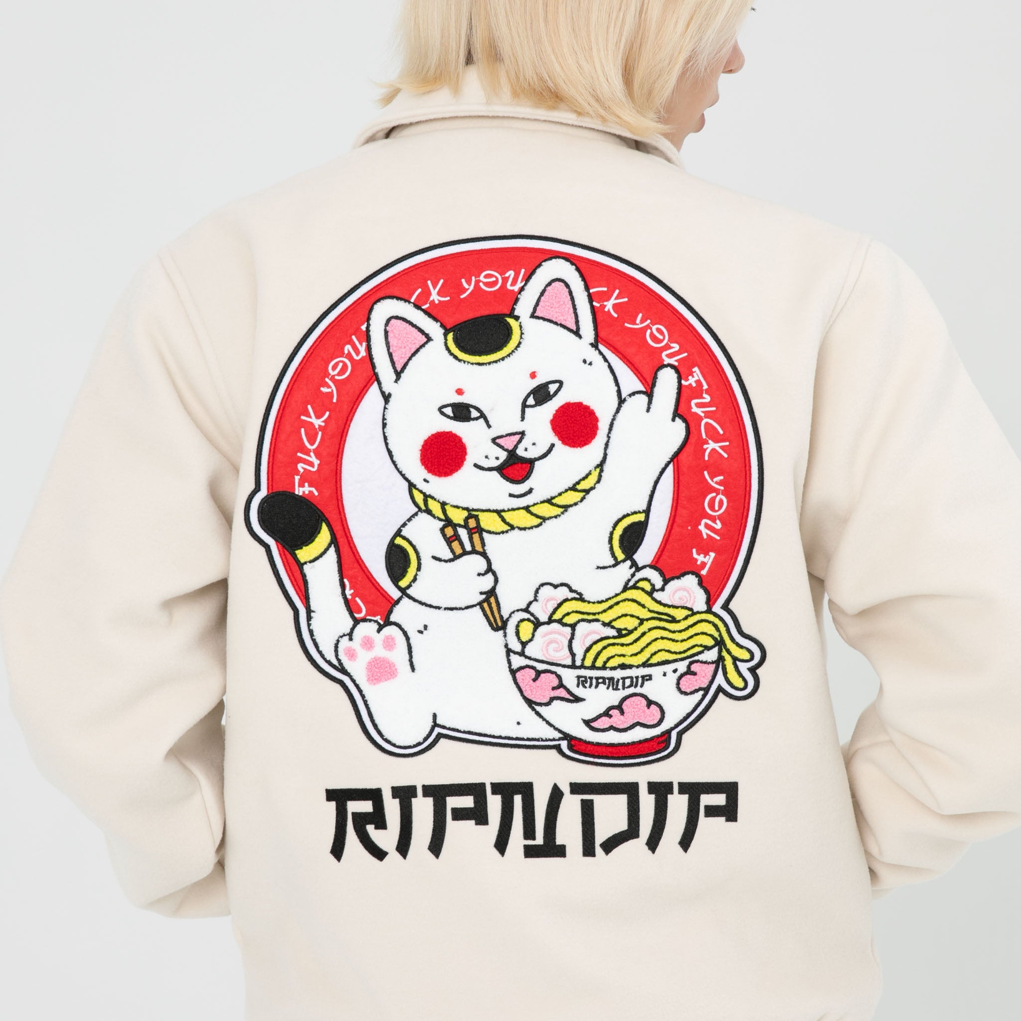  Lucky Nerm Varsity Jacket (Cream)、mySite、merchandisen