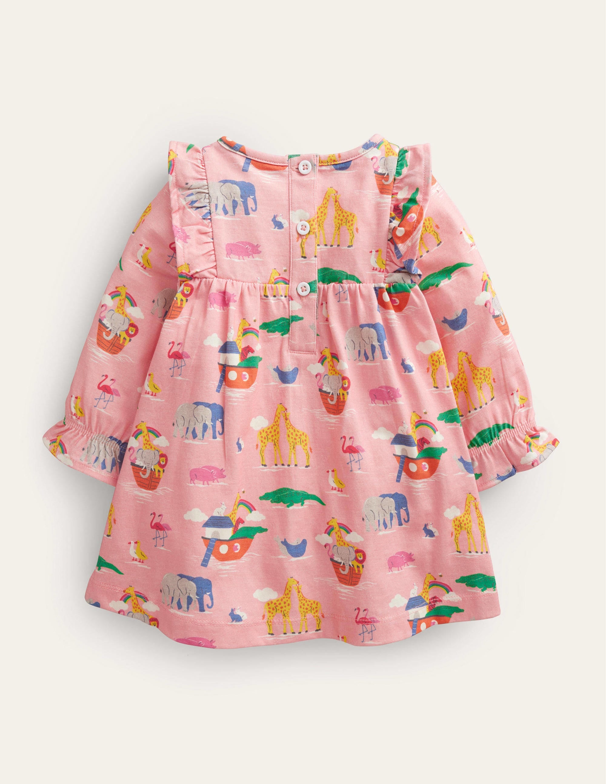  Printed Jersey Dress-Provence Pink Dusty Animals、mySite、ashleygrahame