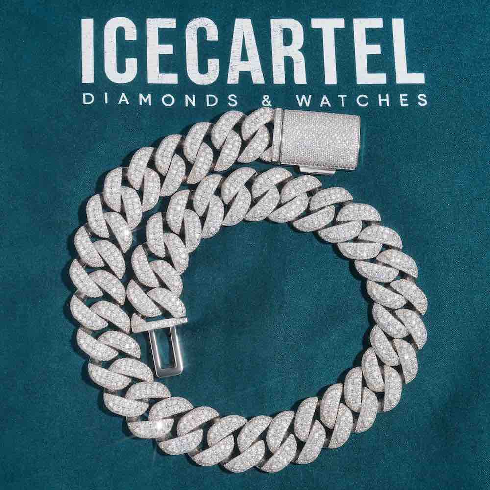 23MM Iced Out Diamond Prong Cuban Link Chain 14K Gold、mySite、hinf8tx79