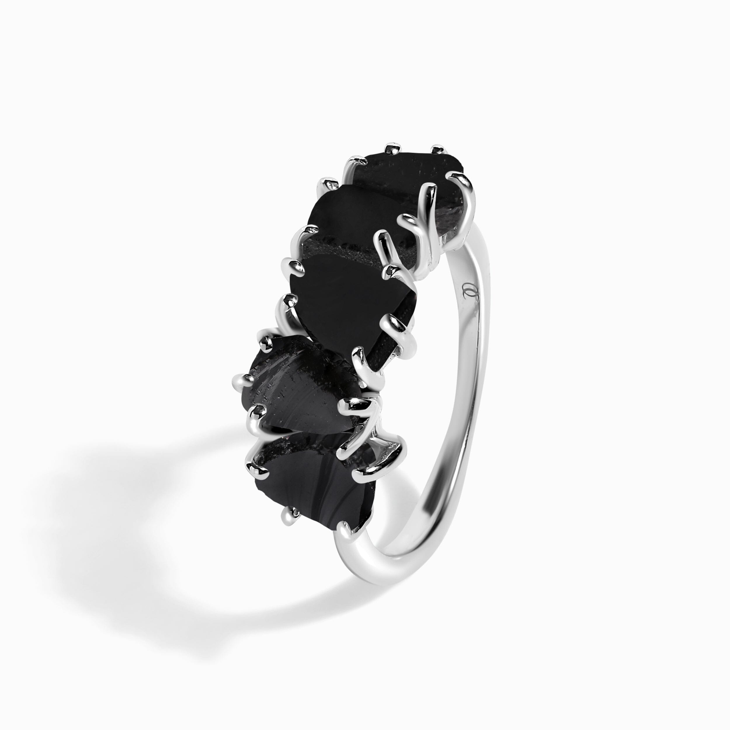 Raw Crystal Ring - Luminous Black Obsidian、mySite、hinf8tx79