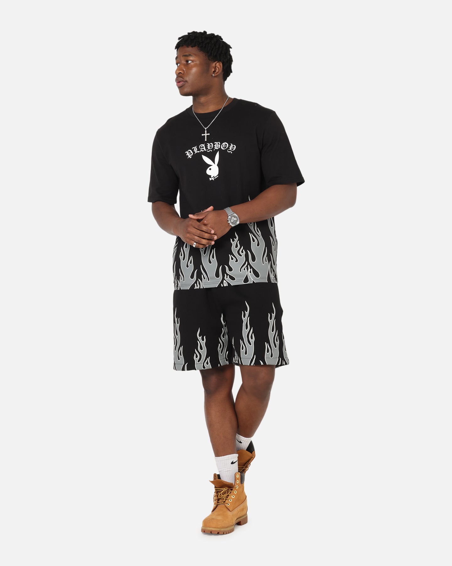 Playboy Gothic Flames Shorts Black、mySite、zt4zffjzw
