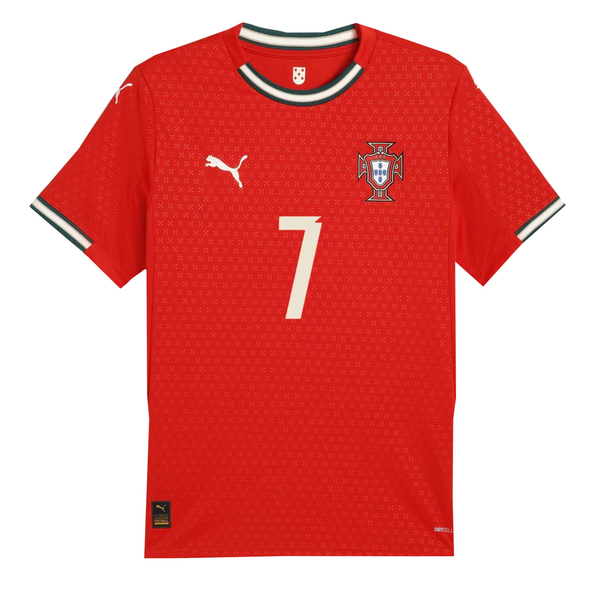 PUMA Kids Portugal 2025/26 Home Jersey w/ Ronaldo #7 Printing、mySite、noshort