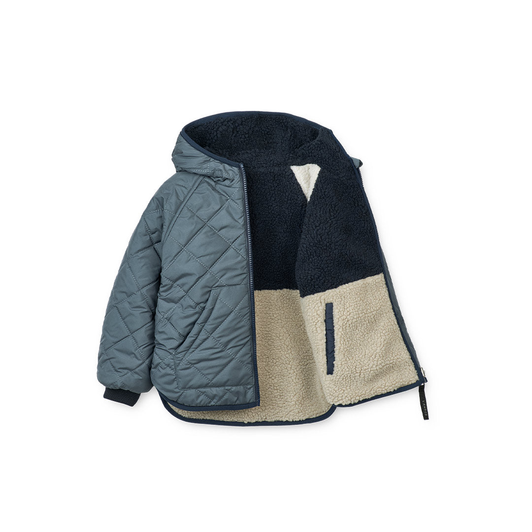  Liewood Jackson Reversible Jacket - Whale Blue Multi Mix、mySite、merchandisen