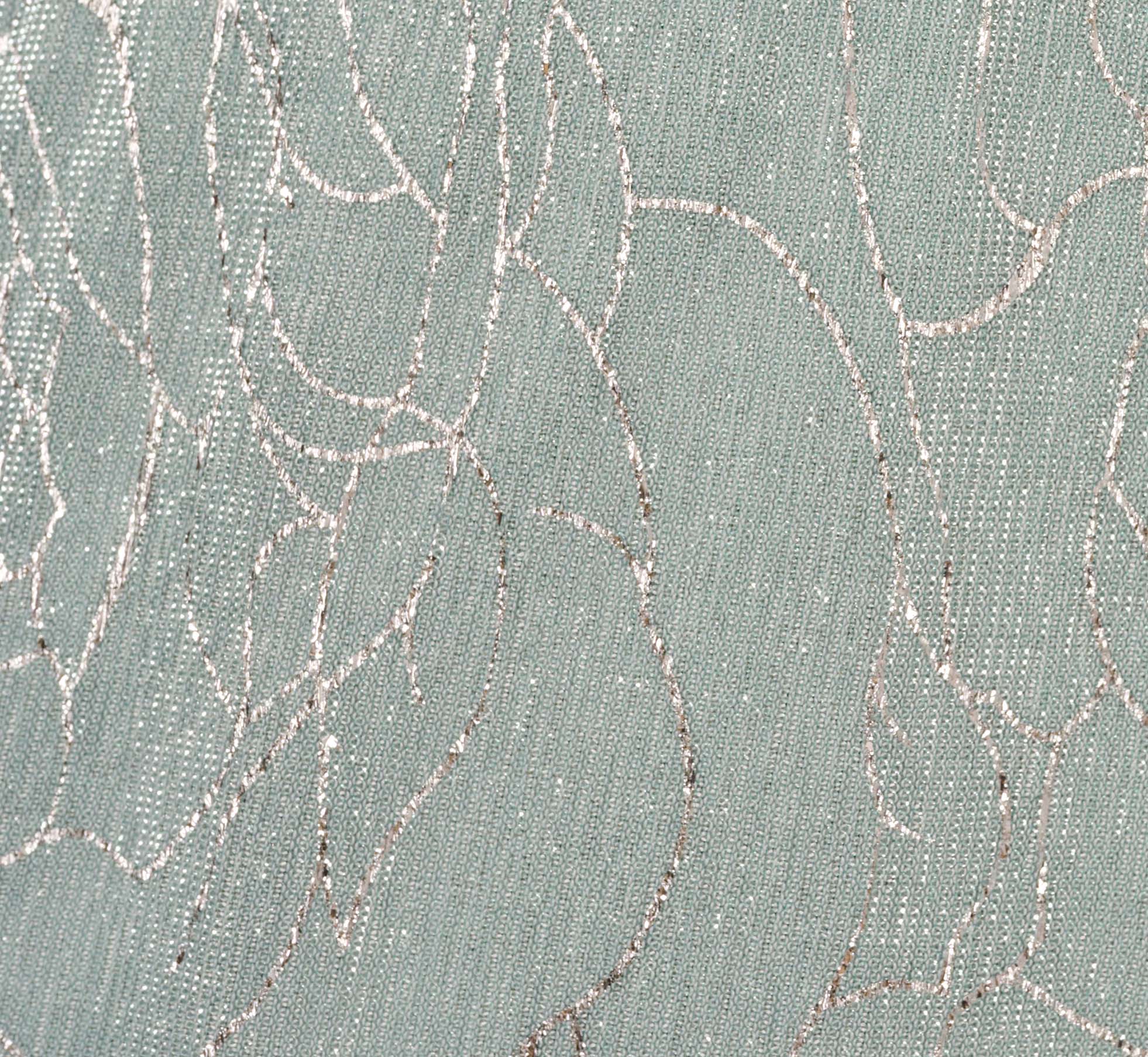 Floral Metallic Stencil Midi-Length Mermaid Dress With Capelet In Sea Glass、mySite、solidvoid