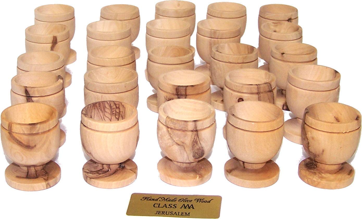 Holy Land Market Olive Wood Small Chalice or Goblet/Wine or Communion Church Cup、mySite、topwebapps
