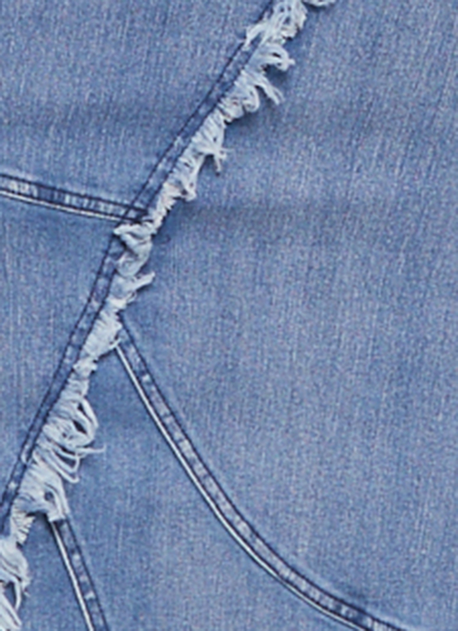 Denim Frayed Corset Maxi Dress、mySite、camillekostekn