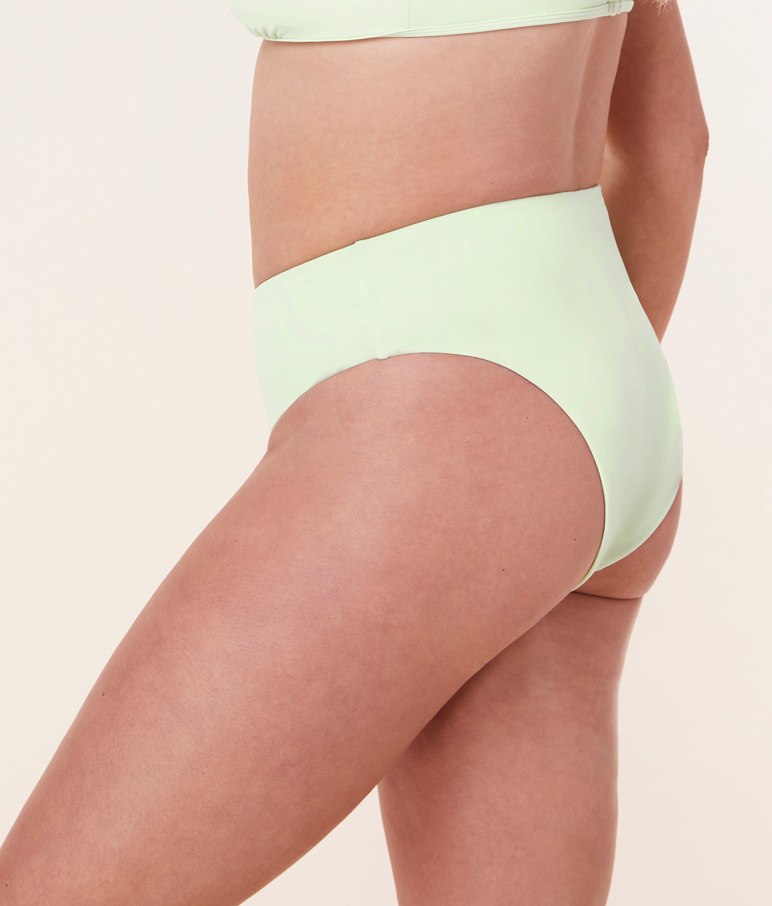 The 90s High Waist Bikini Bottom - Eco Nylon - Pistachio、mySite、ashleygrahame