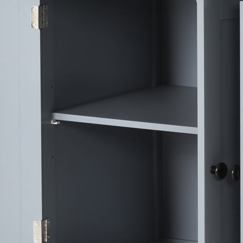 Kitchen Island Cart with Solid Wood Top and Locking Wheels,54.3 Inch Width,4 Door Cabinet and Two Drawers,Spice Rack, Towel Rack (White)、、casual